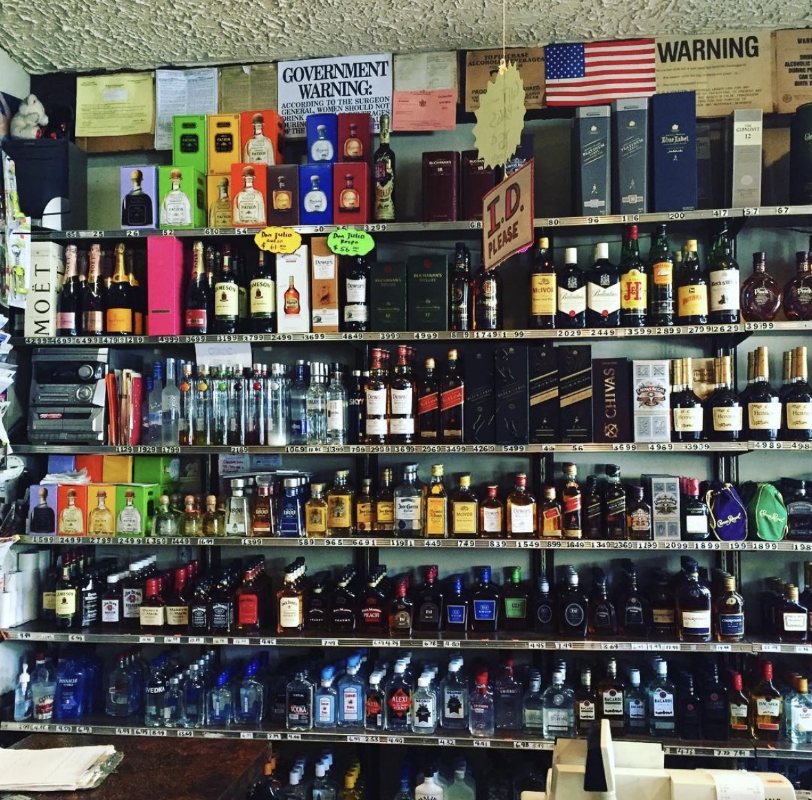 Wine and spirits selection